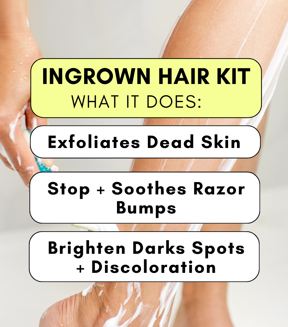 3 Step Bikini Kit for Ingrown Hairs + Razor Bumps Routine - AYVA DIOR COSMETICS 